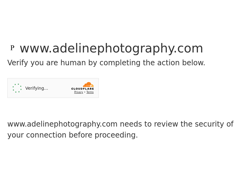 Adeline Photography website screenshot