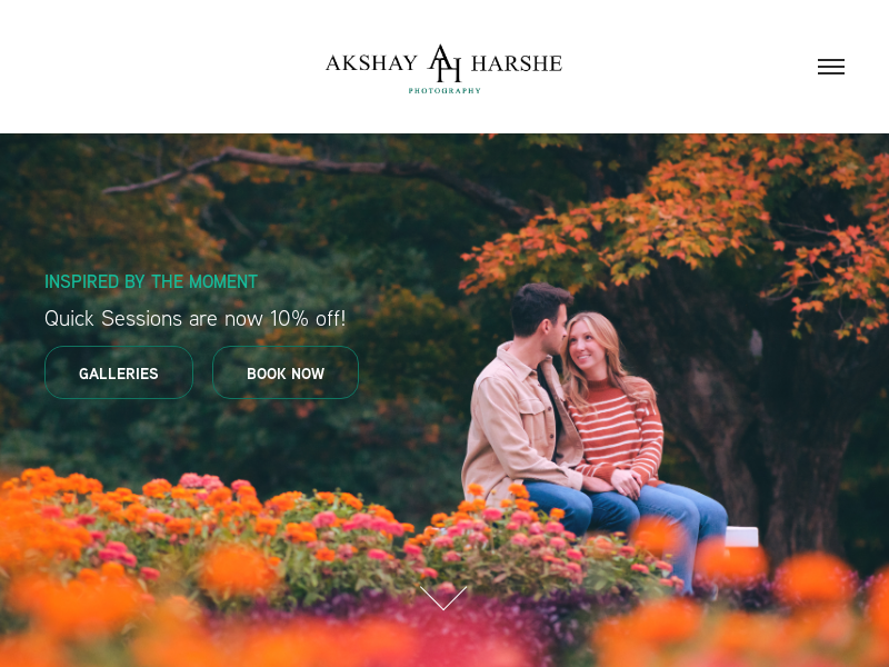 Akshay Harshe Photography website screenshot