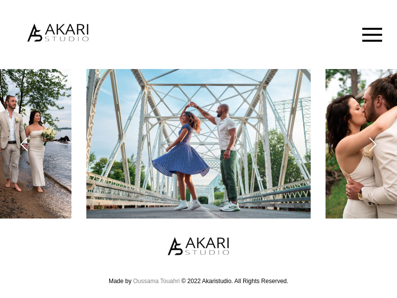 Akaristudio Photography website screenshot