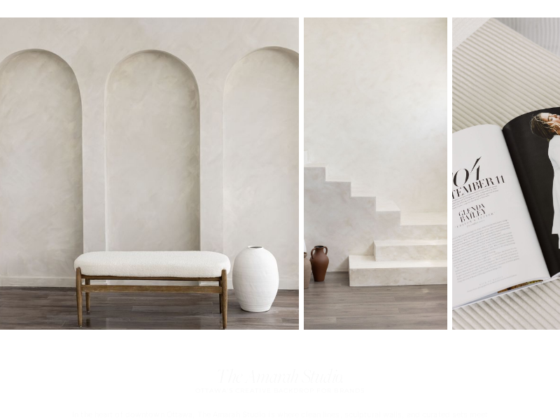 The Amarah Studio website screenshot