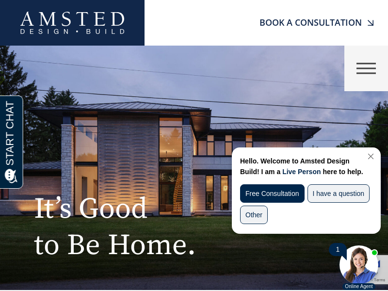 Amsted Design-Build website screenshot