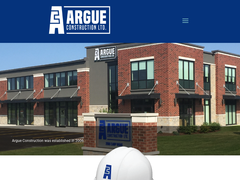 Argue Construction Limited website screenshot