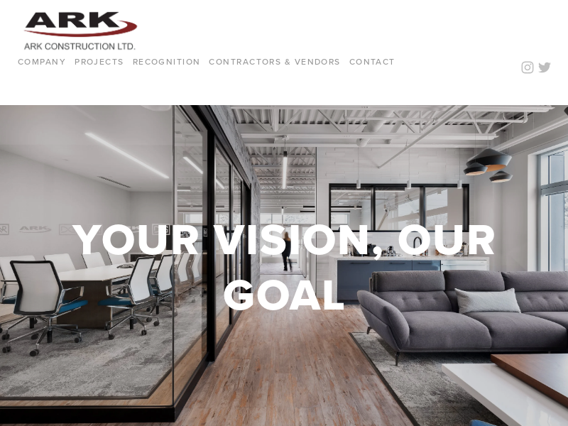 Ark Construction Ltd. website screenshot