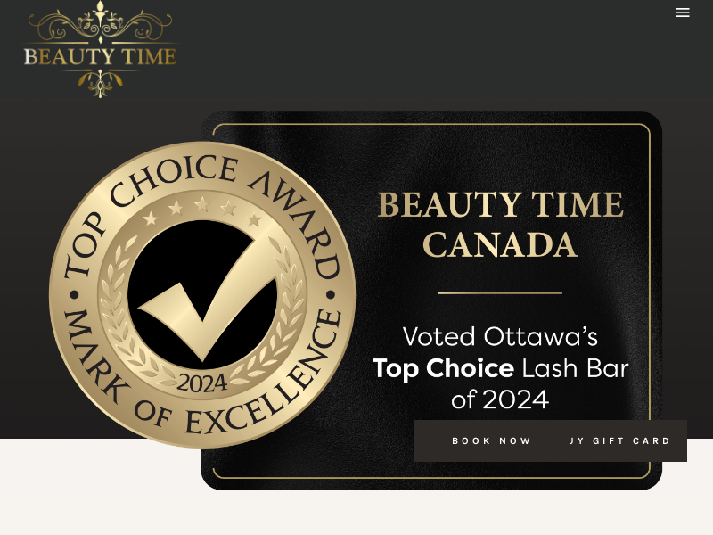 Beauty Time website screenshot