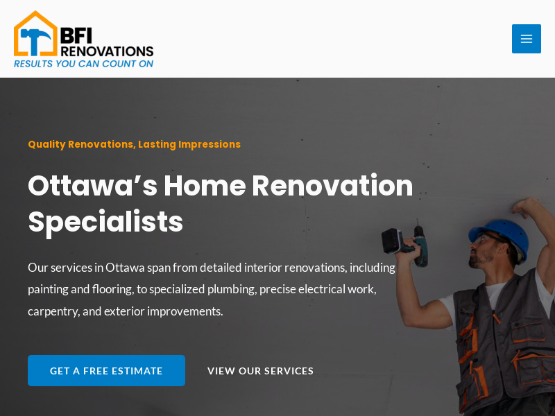 BFI Renovations - Home Renovation Ottawa website screenshot