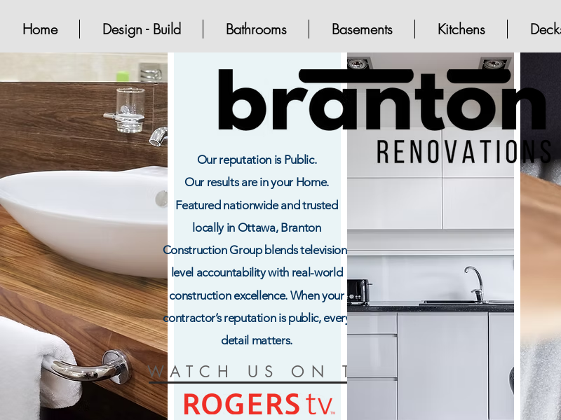 Branton Construction website screenshot