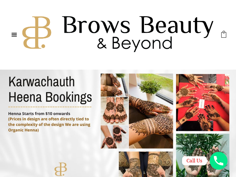Brows Beauty & Beyond website screenshot