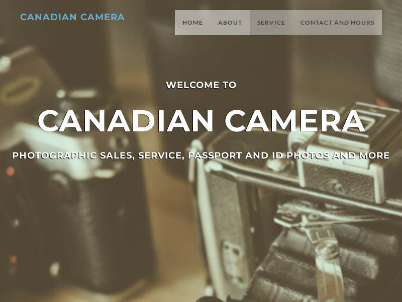 Canadian Camera website screenshot