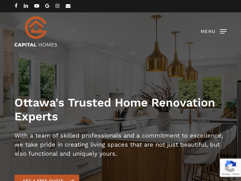 Capital Homes - Ottawa Home Renovations website screenshot