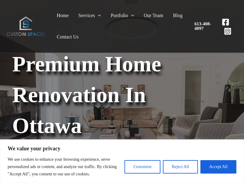 Custom Spaces Ottawa Inc website screenshot