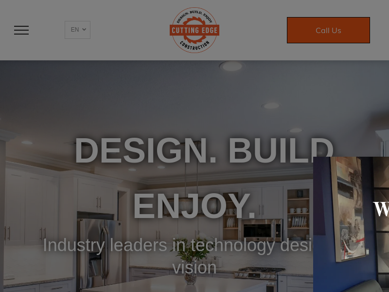 Cutting Edge Construction website screenshot