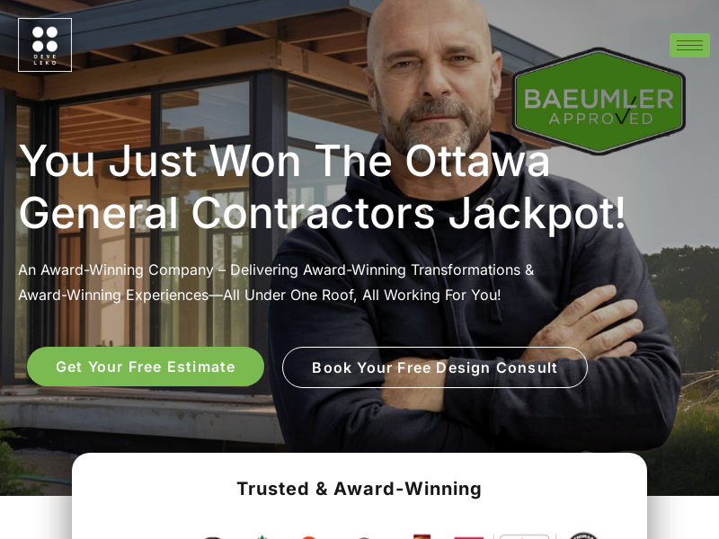 Develeko - Baeumler Approved Home Builder in Ottawa website screenshot