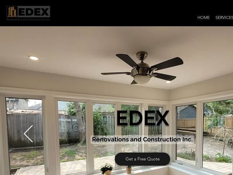 Edex Renovations and Construction Inc website screenshot