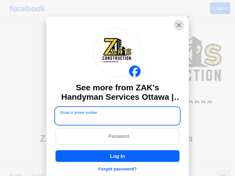 ZAKS’s Construction & HANDYMAN SERVICES website screenshot