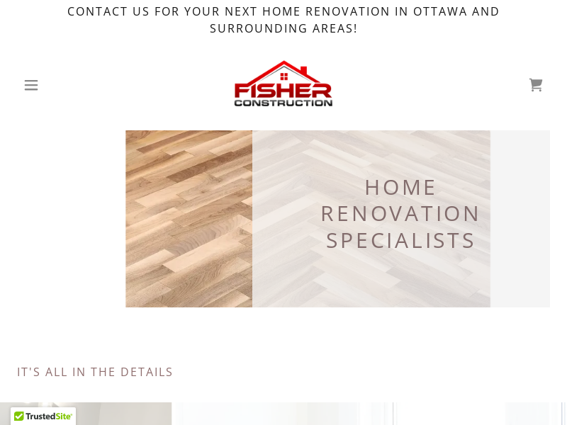 Fisher Construction website screenshot