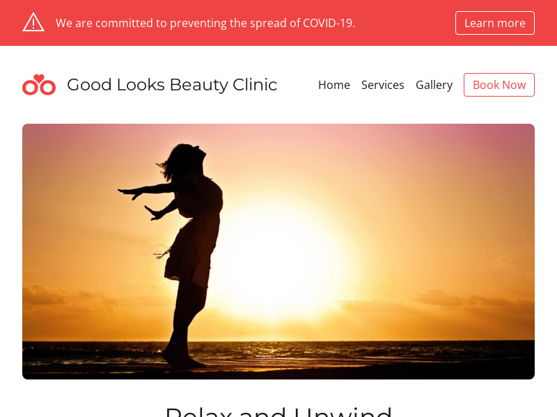 Good Looks Beauty Clinic website screenshot
