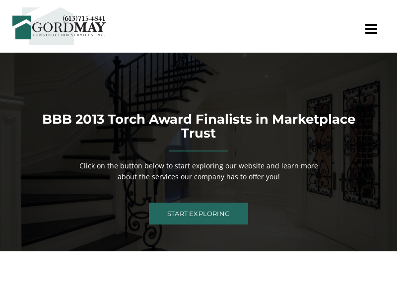 Gordmay Construction Service website screenshot