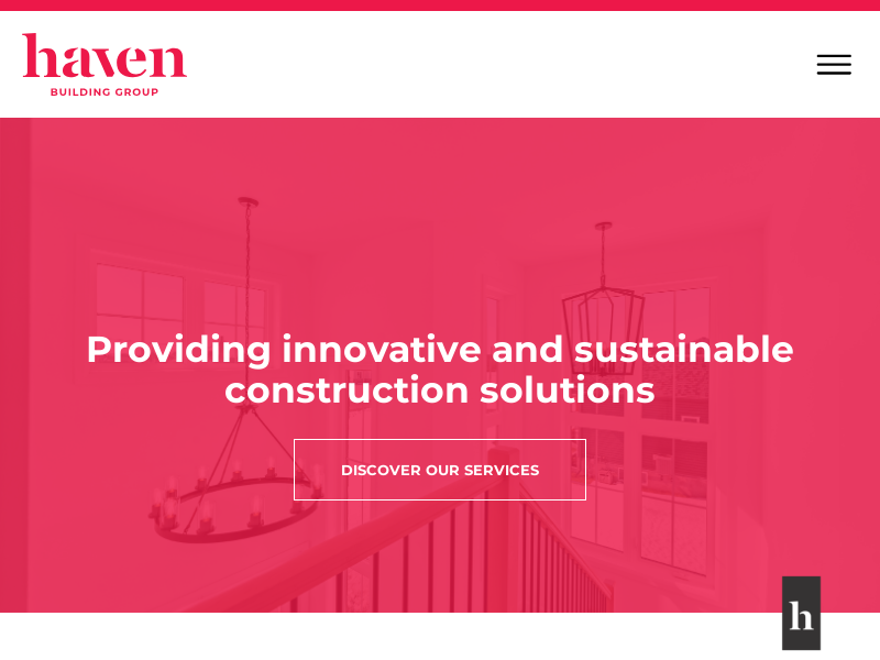 Haven Building Group website screenshot