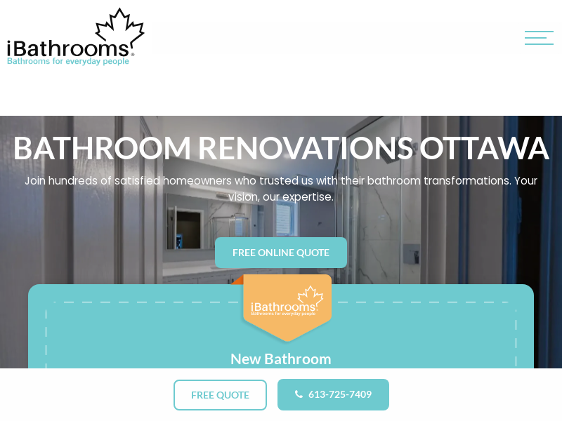 iBathrooms website screenshot