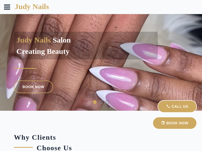 Judy Nails Ottawa website screenshot