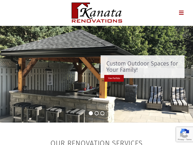 Kanata Renovations - Ottawa website screenshot