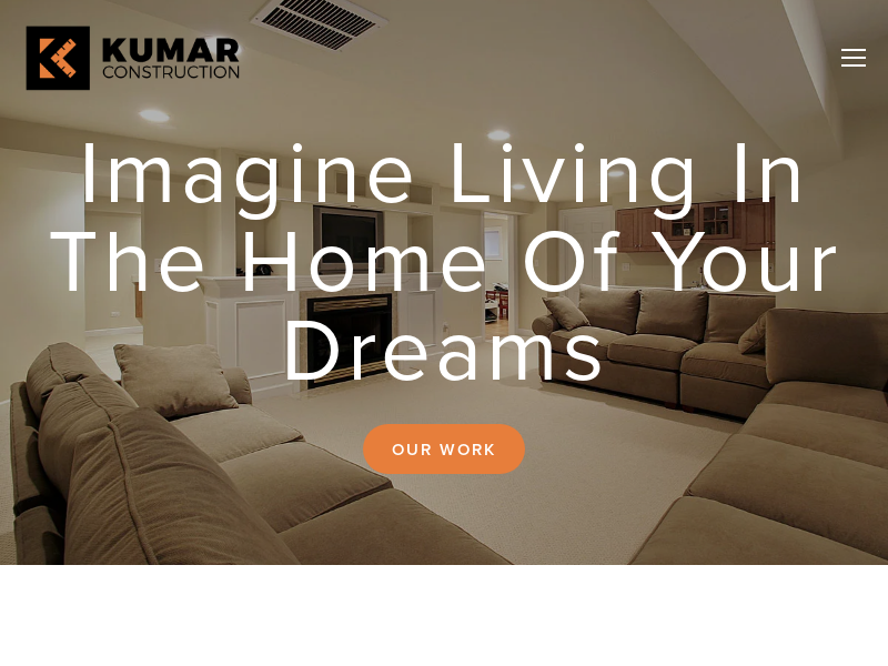 Kumar Construction website screenshot