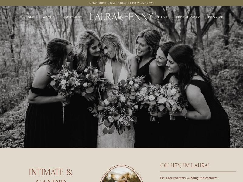 Laura Fenny Photography website screenshot