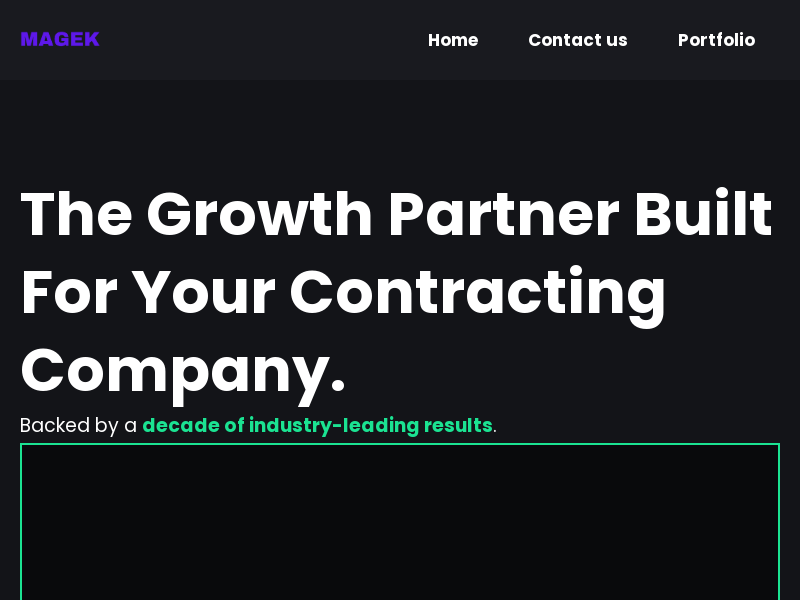Magek Contracting website screenshot