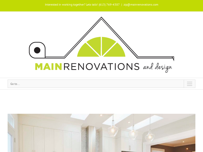 Main Renovations website screenshot