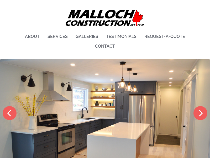 Malloch Construction website screenshot