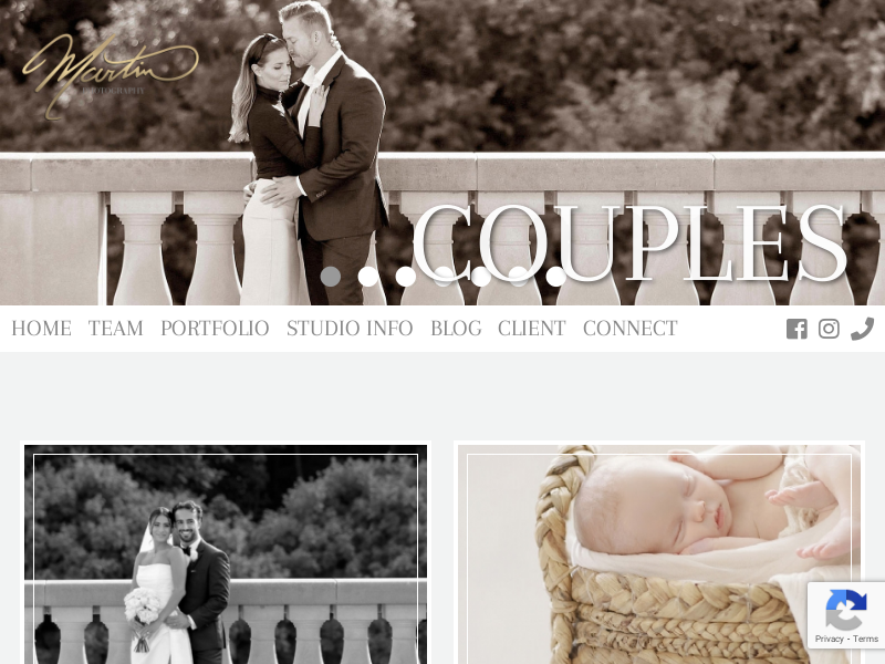 Martin Photography website screenshot