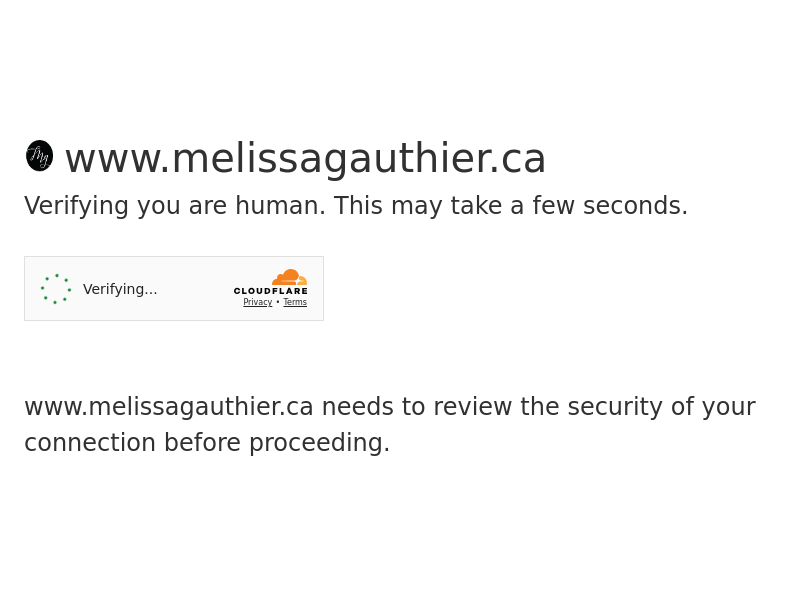 Melissa Gauthier Photography website screenshot