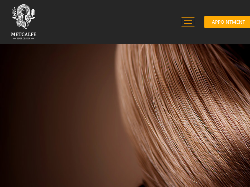 Metcalfe Hair Design website screenshot