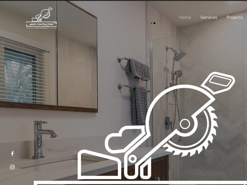 Miles Contracting website screenshot