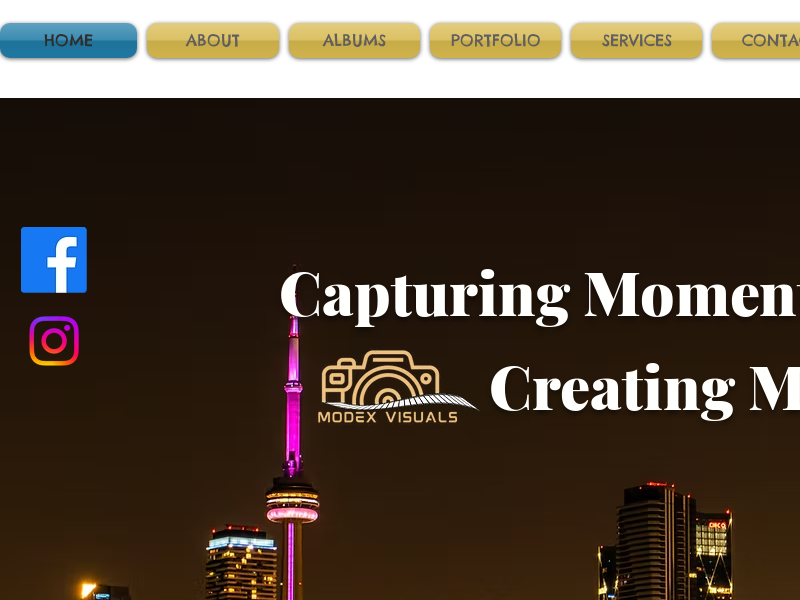 Modex Visuals website screenshot