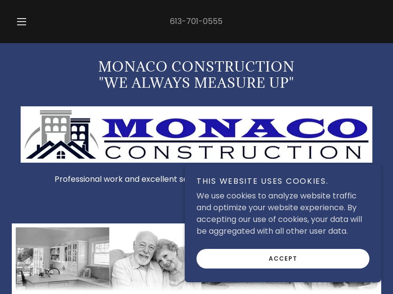 Monaco Construction website screenshot