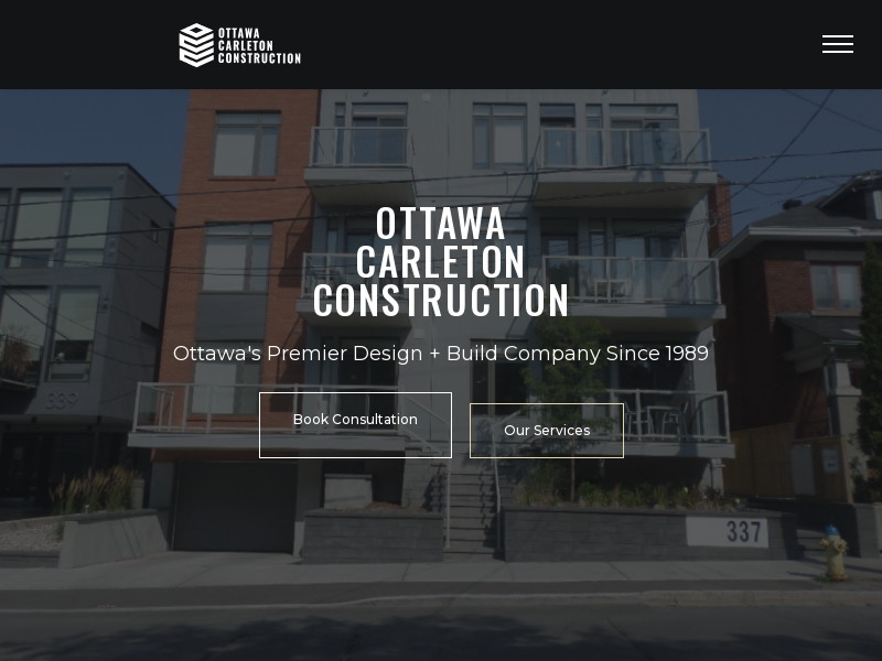 Ottawa Carleton Construction website screenshot