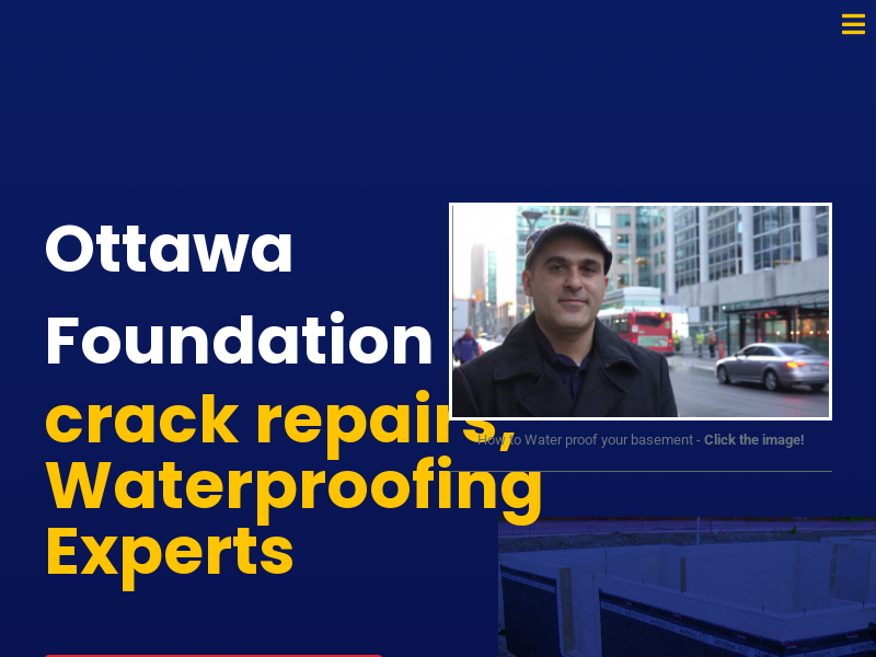 Ottawa Foundation Repair Contractor website screenshot