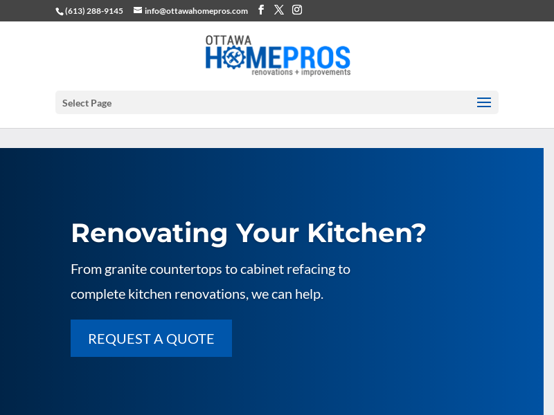 Ottawa Home Pros website screenshot
