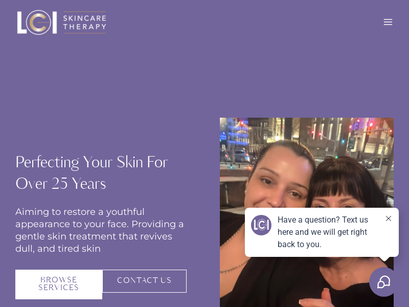 LCI Skincare Therapy Ottawa West website screenshot