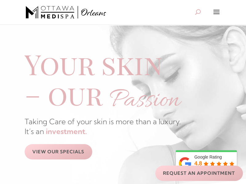 Ottawa MediSPA Orleans website screenshot