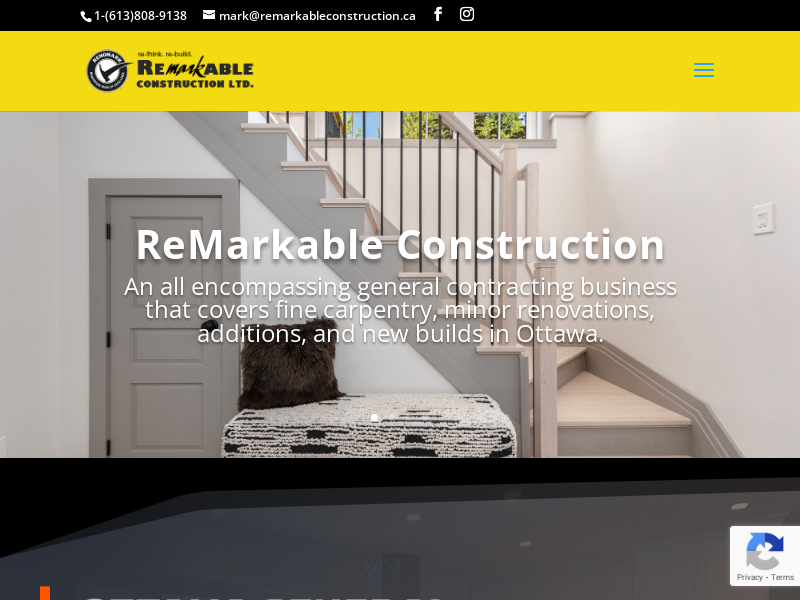 Remarkable Construction Ltd. website screenshot
