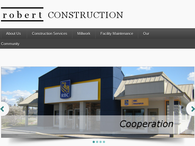 Robert Construction General Contractor Inc. website screenshot