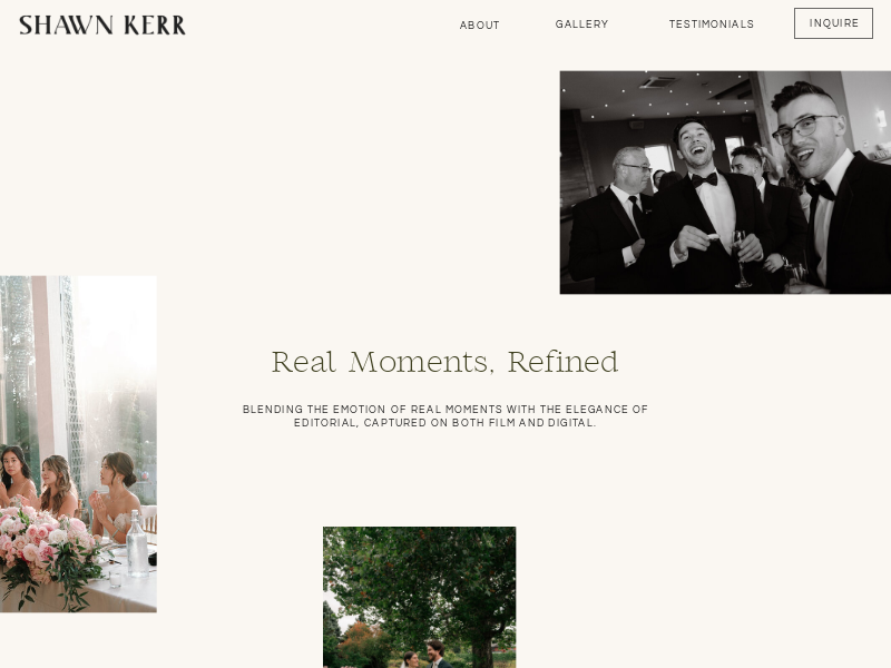 Shawn Kerr Photography website screenshot