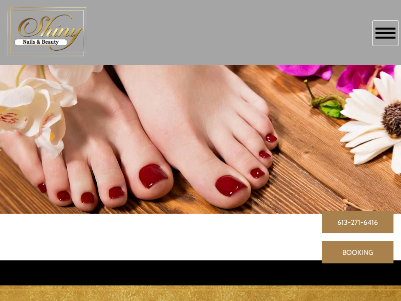 Shiny Nails & Beauty website screenshot
