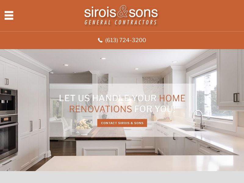 Sirois & Sons General Contracting website screenshot