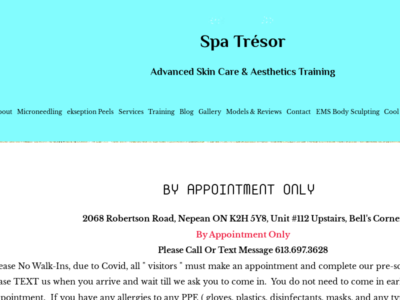 Spa Tresor website screenshot
