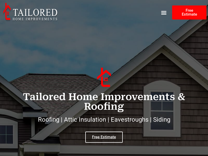 Tailored Home Improvements & Roofing website screenshot