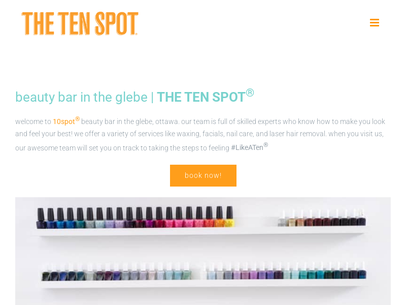 THE TEN SPOT website screenshot