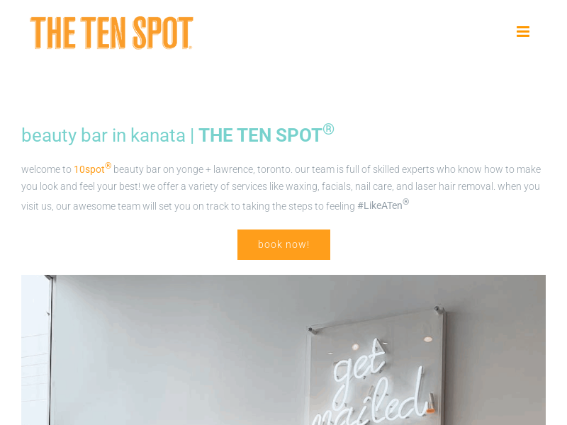 THE TEN SPOT website screenshot